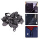 10mm Trouser Hook and Bar Fasteners - Gunmetal (10 Sets)